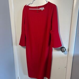 Red Bell Sleeve Dress 16